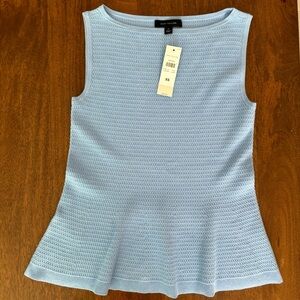NWT Blue Knit Sleeveless Shell Top